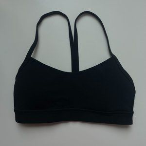lululemon flow y bra black size 4